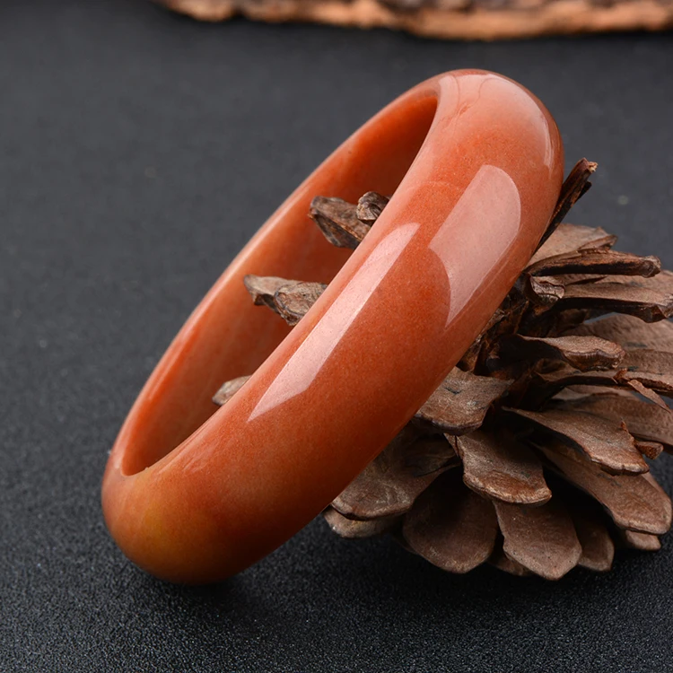 

Natural Red Original Ecological Pattern Handcarved Jadeite Jade Bangle Bracelets Jewelry Accessories