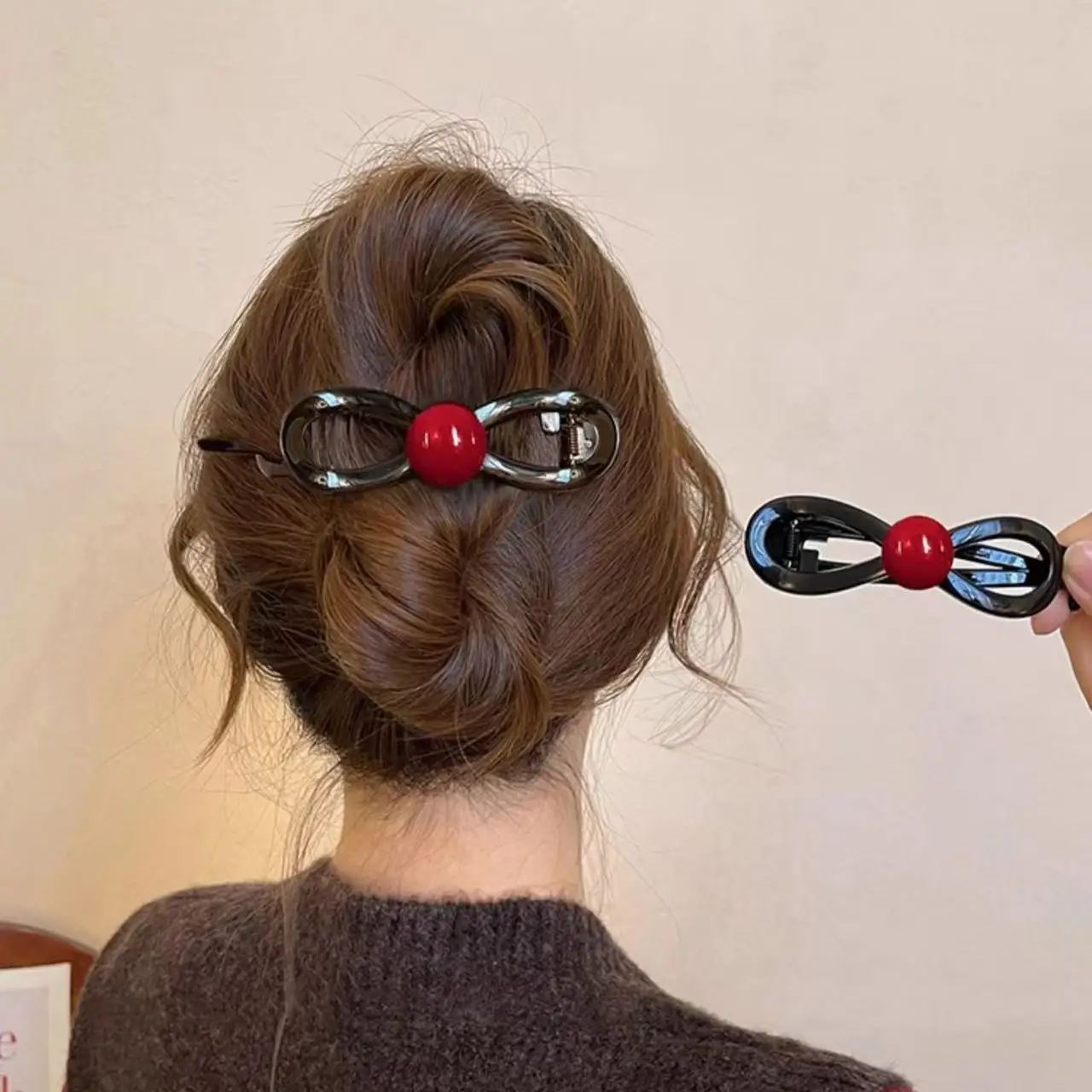 Neue gedrehte Haarspange aus Kunststoff, Imitationsperle, Haarnadel, gedrehtes Design, Haarnadel, Haarspangen, Damen-Haar-Accessoires – Detail 13