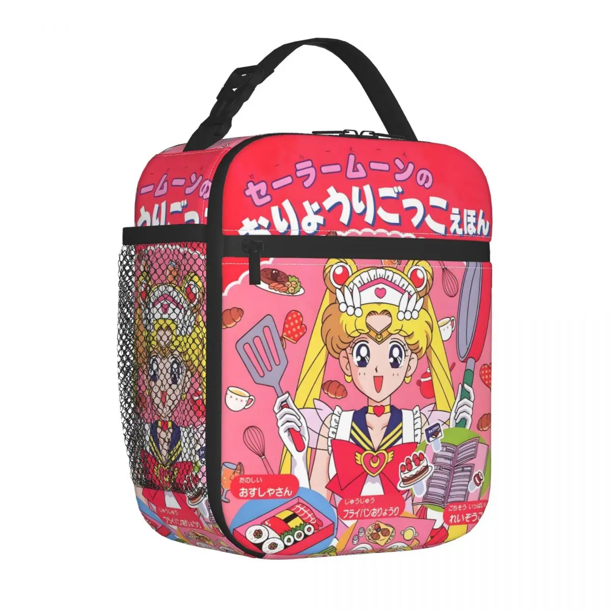 Custom Comic S-Sailors M-Moons Insulated Lunch Bag for School Office Japan Tsukino Portable Thermal Cooler Lunch Box view 3