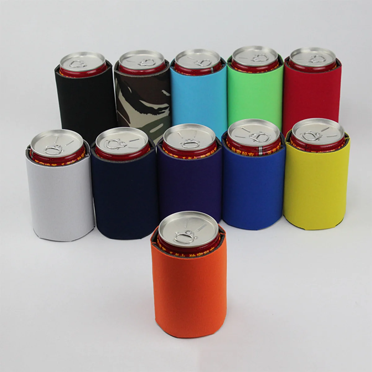 

10pcs Insulated Can Cooler Sleeve For Beverage Cans Reusable Drink Holder Outdoor Camping Picnic Party Festival Lightweight