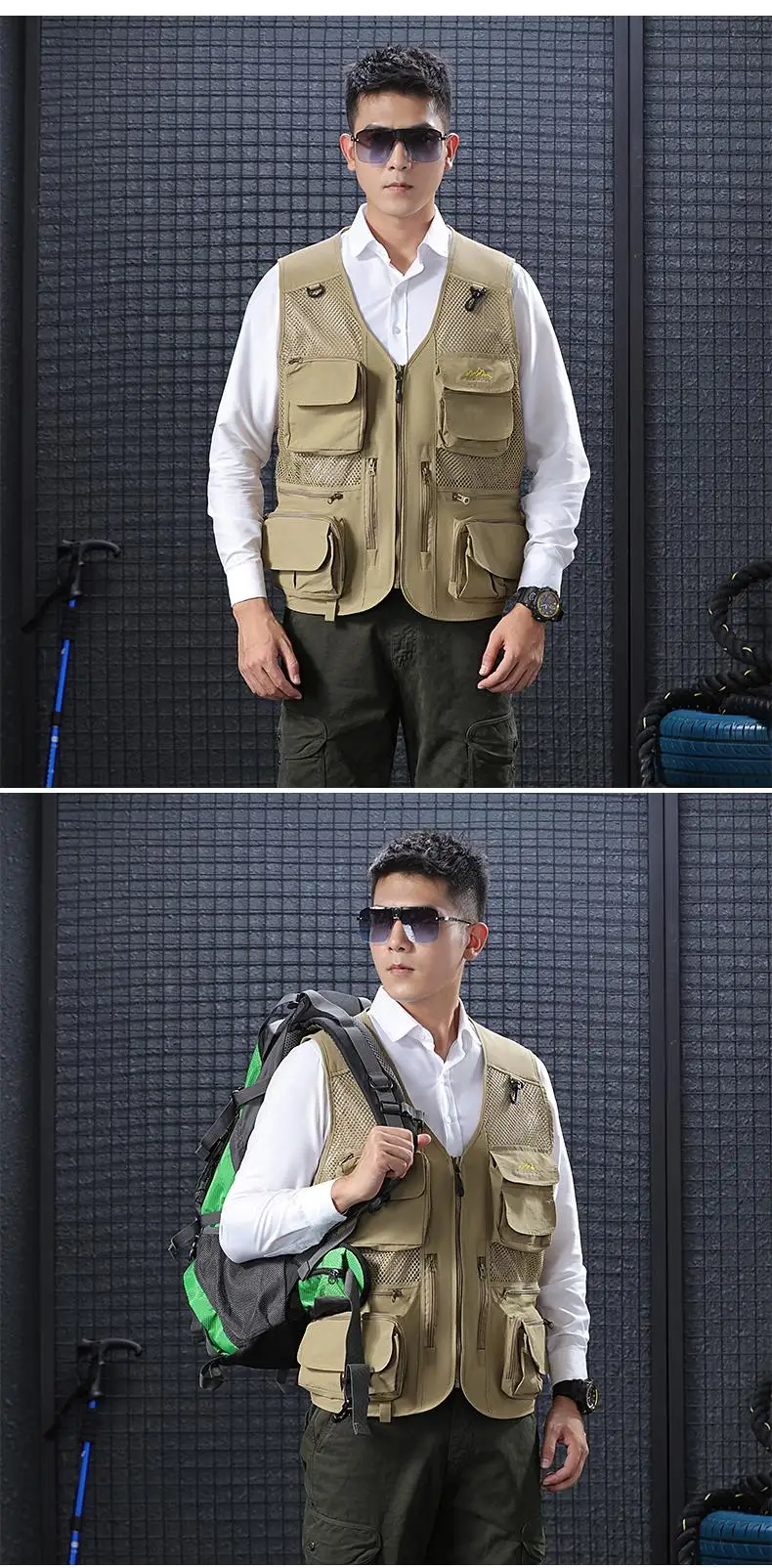 Outdoor Men's Multi-Pocket Vest description 2