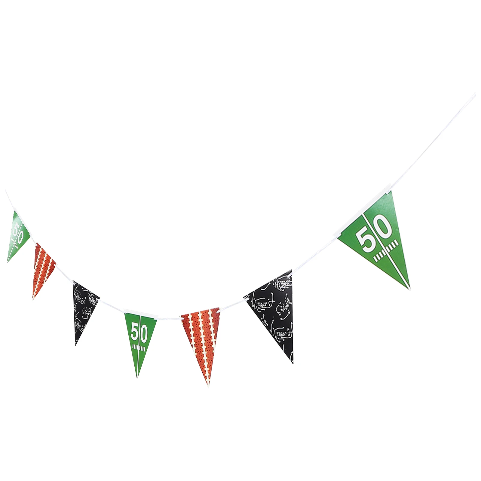 

Football Banner Party Decoration Set 12Pcs Green Sports Themed Pennant Flags Rugby Bunting Wall Window Hanging Birthday Garland
