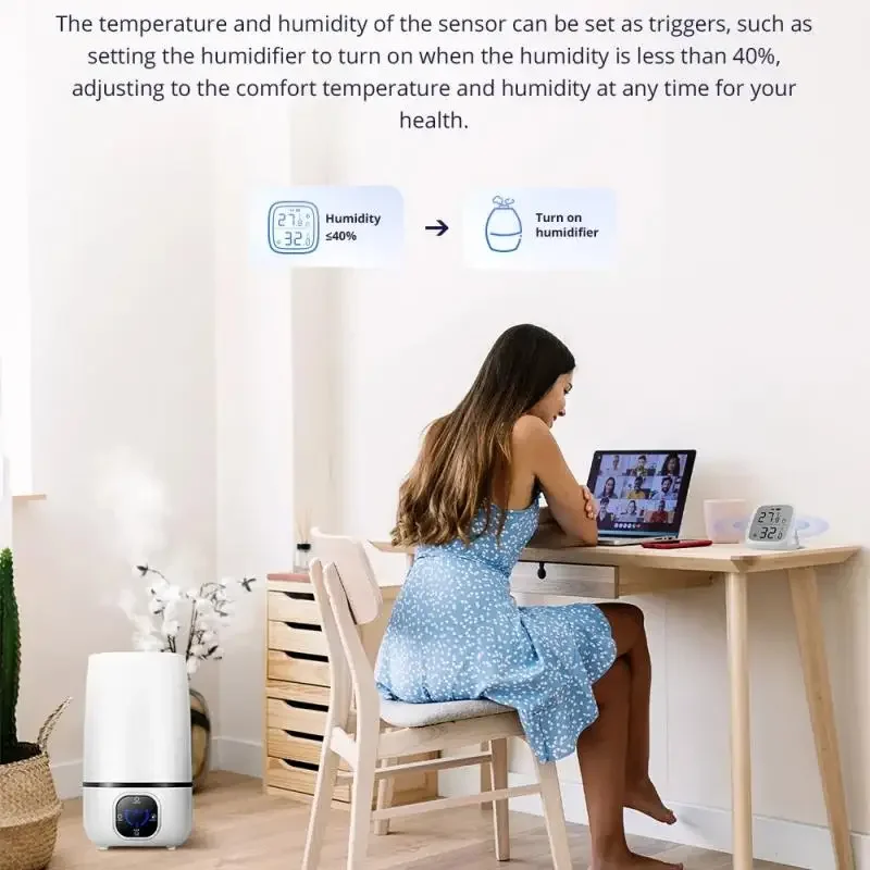 Imagem -04 - Sonoff-zigbee Lcd Sensor de Temperatura e Umidade Inteligente Monitor Faça Você Mesmo Cena Inteligente Funciona com Alexa e Google Snzb02d 110 Pcs