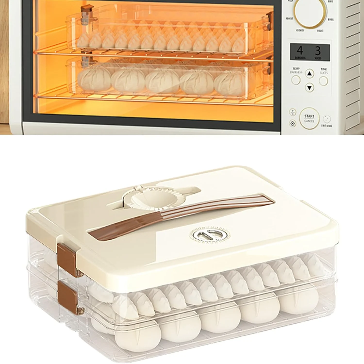 

Dumpling , Portable Multi Layer Dumplings Organizer Plastic Large Capacity Transparent Dumpling Airtight Food Container Supp