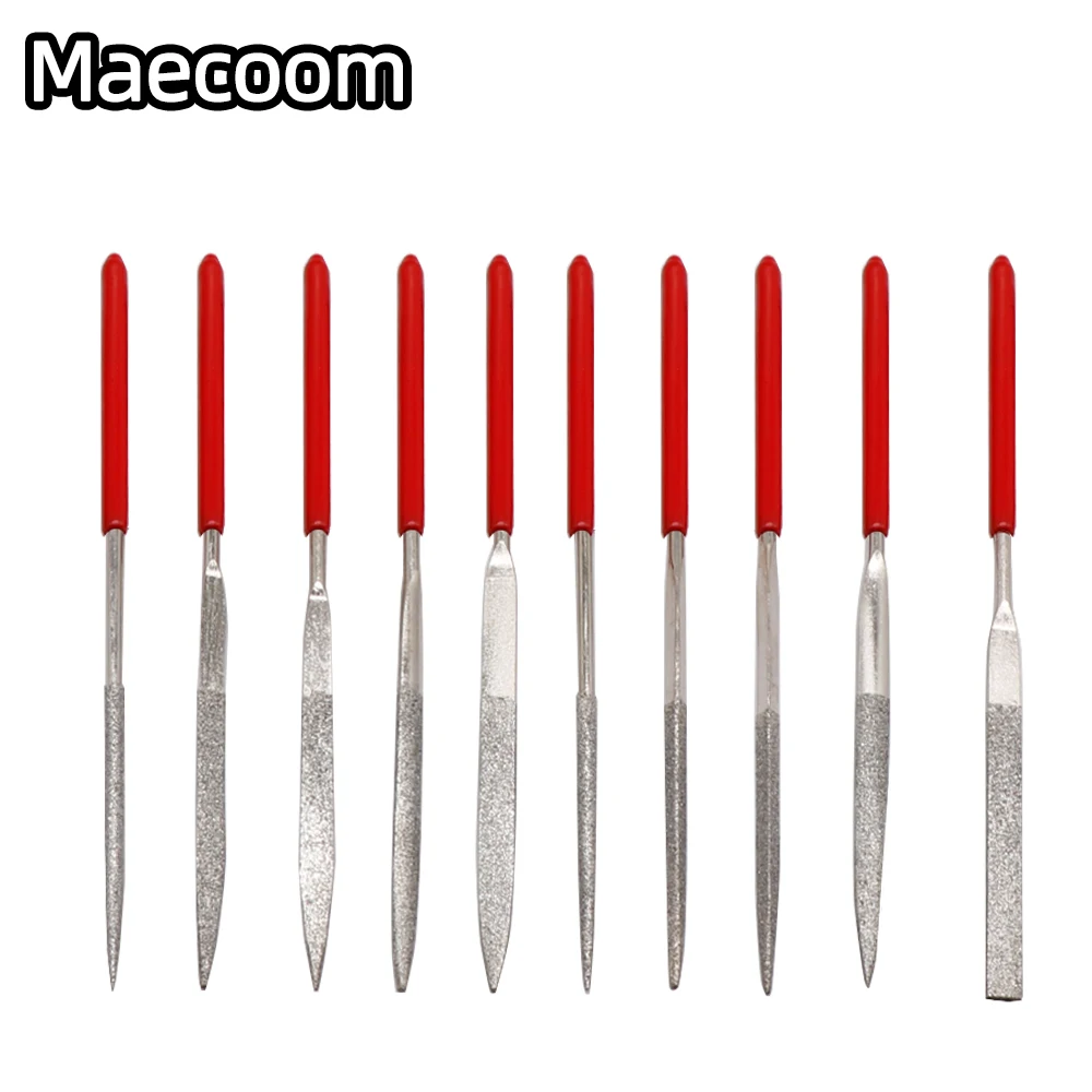 10pcs Diamond Mini Needle File Set Handy Tools Ceramic Crafts DIY Wood Rasp File Needle Jewelry Polishing Carving Diamond File