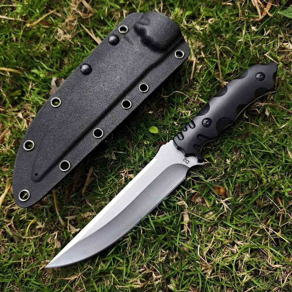 

D2 Blade Nylon Fiber Handles Tactics Knives Outdoor Wilderness Survival Knife Camping EDC Self Defense Hunting Tool Combat Knife