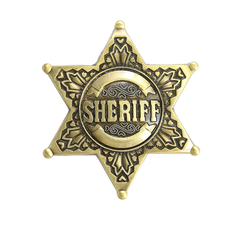 ميتاترون ديفيد السداسية سبيكة حزام مشبك رعاة البقر المميزة من الأمريكية الغربية شارة انفصال الجلود الحرفية هوك المشبك للجينز