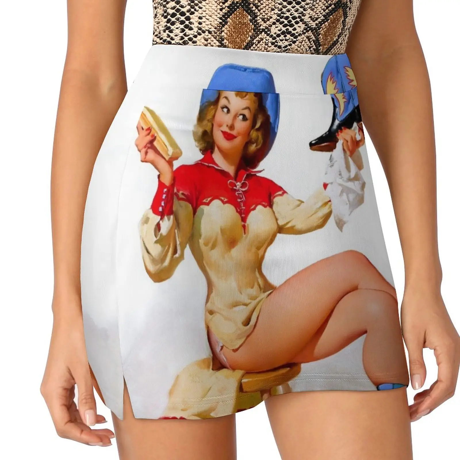 A Polished Performance by Gil Elvgren Vintage Xzendor7 Old Masters Reproductions Mini Skirt Women's summer dress