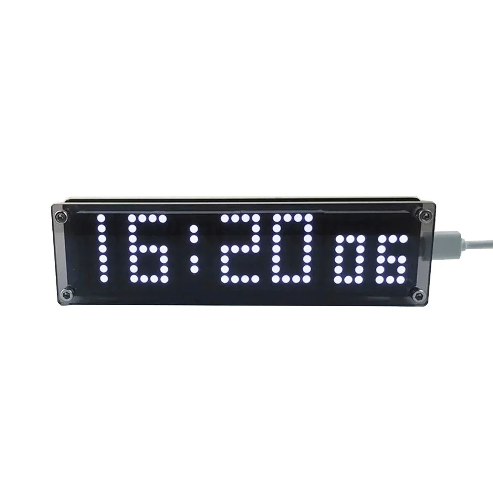 WIFI Dot Matrix Clock ESP8266 Network Lattice Module Clock with Acrylic Case