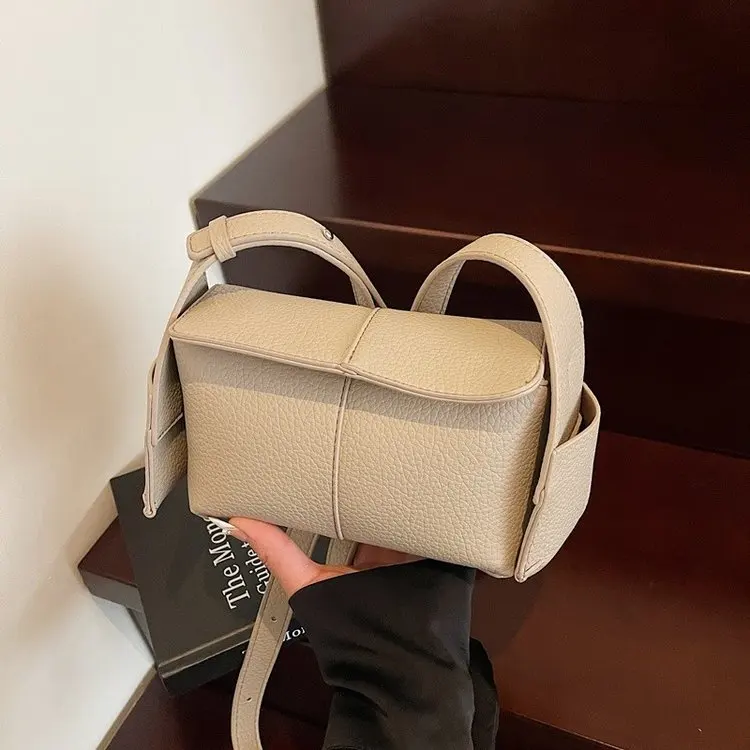 SS2025 PU Magnetic Closure Box Bag Women, Structured Shoulder Crossbody Purse, Office Chic & Weekend Brunch Essentials