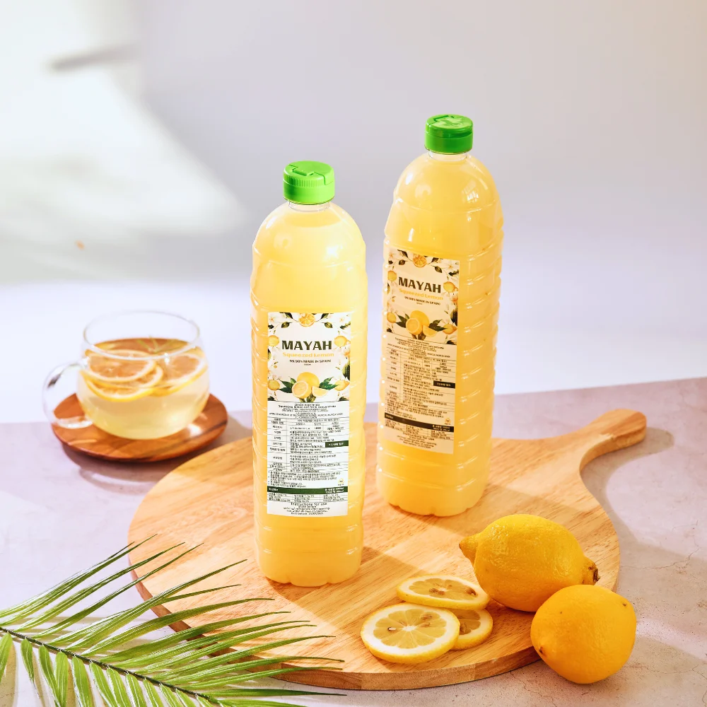 عصير الليمون Nfc المستورد المباشر من إسبانيا، عصير الليمون السائل المنوي 1000 مل × 4 قطع (الأمثل، 200 خدمة)