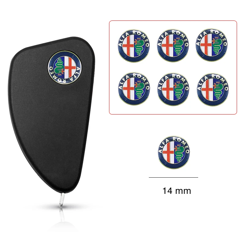 Aluminium Metal Car Key Emblem Stickers For Alfa Romeo Giulietta GT 159 147 156 Mito Brera Giulia F1 Stelvio Volante