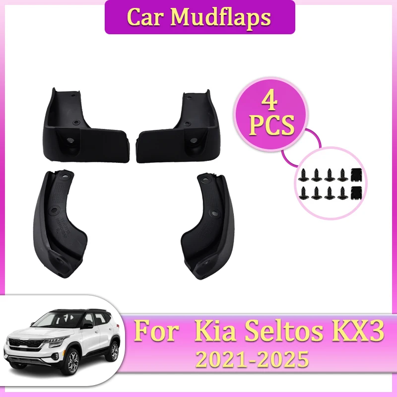

Car Front Rear Mudflaps For Kia Seltos KX3 2021~2025 Mudguards Parts Tool Splash Fenders Flare Covers Guard Auto Mud Accessories
