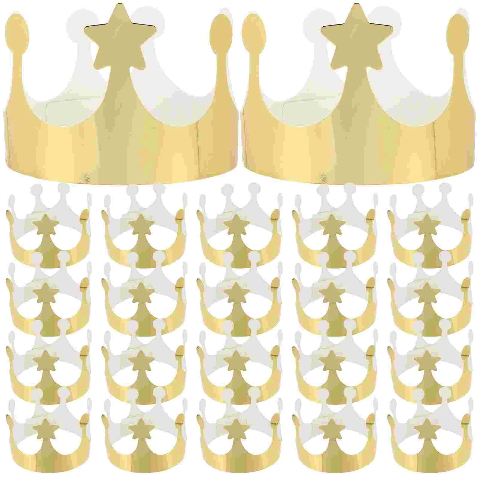 

25 Pcs Folding Crown Hat Party Hats for Adults Birthday Crowns Kids Classroom Bulk Baby