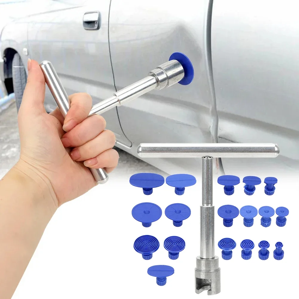 Car Hammer Dent Repair Puller Remove Dents Suction Cup With 18 Pulling Tabs Slide Hammer Pulling Tap Car Body Repair Tool Parts