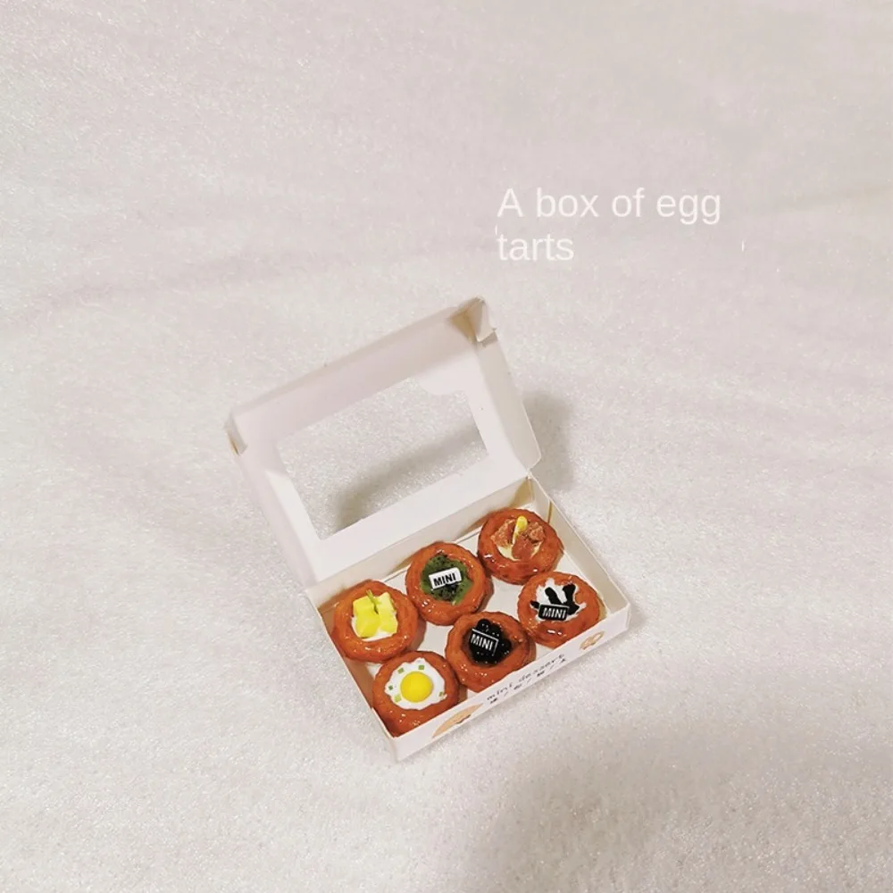 

OB11 Scale Mini Coffee Cup Drink Model Egg Tart Colorful Dollhouse Miniature Food Resin Spoon Doll Dessert Model Set