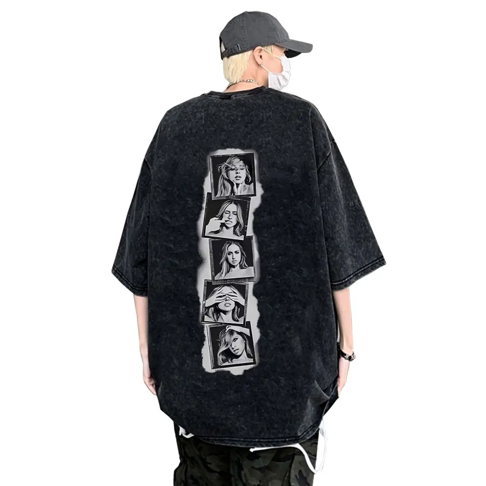 

Washed Vintage Tate Mcrae Face Graphic T-shirt So Close To What Miss Possessive 2025 World Tour T Shirt Unisex Oversized Tshirt