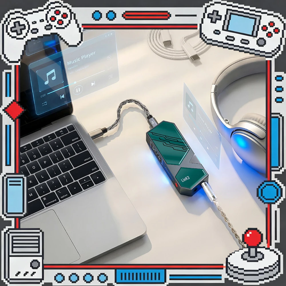 

Портативный USB-усилитель для наушников Xduoo Link3 Type-C Micro-SD ES9039Q2M*2 3.5/4.4 мм DSD512 PCM 32 бит/768 кГц