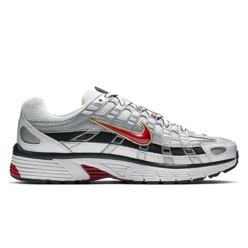 Nike P-6000 White Gold Red Classic Fashion Casual Walking Outdoor Sports Shoe Trainers Sneakers Women Men Running Shoes