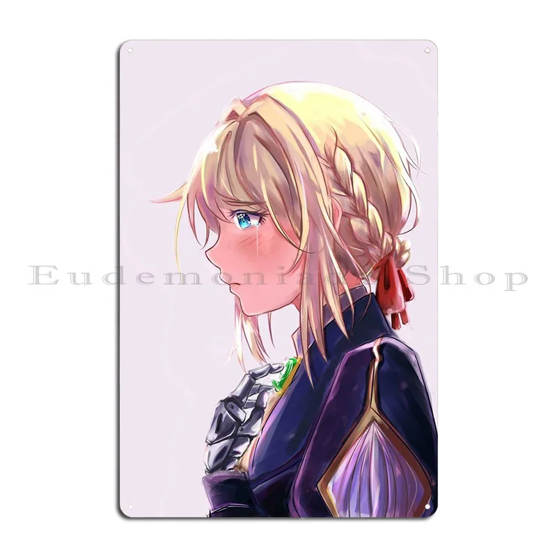 Violet Evergarden Metal Sign Retro Personalized Home Pub Wall Mural Tin Sign Poster