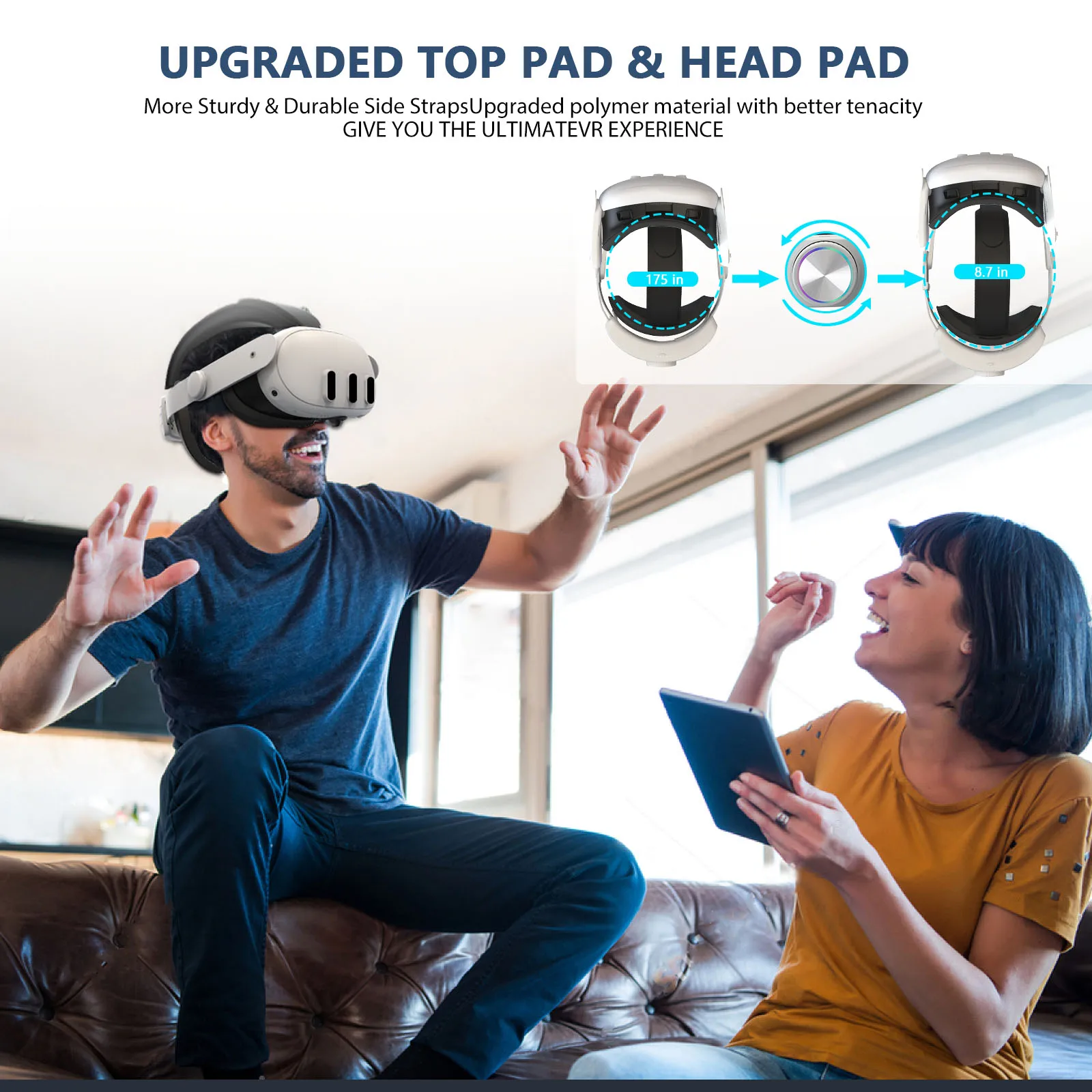 

RGB Gaming VR Headset 12000mA Battery Accessory for Meta Quest 3 And Quest 3S New Extended Play Time Meta Quest 3S Specific