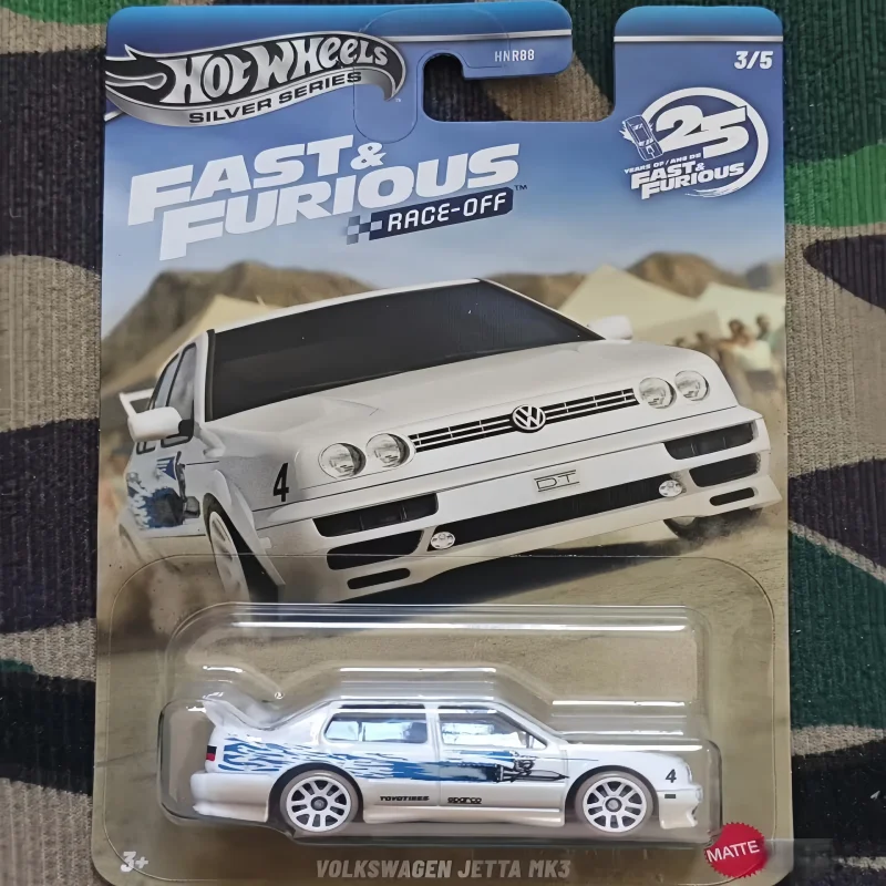 Hot Wheels HNR88-P Serie Fast & Furious Toyota Celica Mazda RX-7 Volkswagen Jetta Honda Civic 1:64 Coche Coleccionable de Metal Fundido a Presión, Regalo