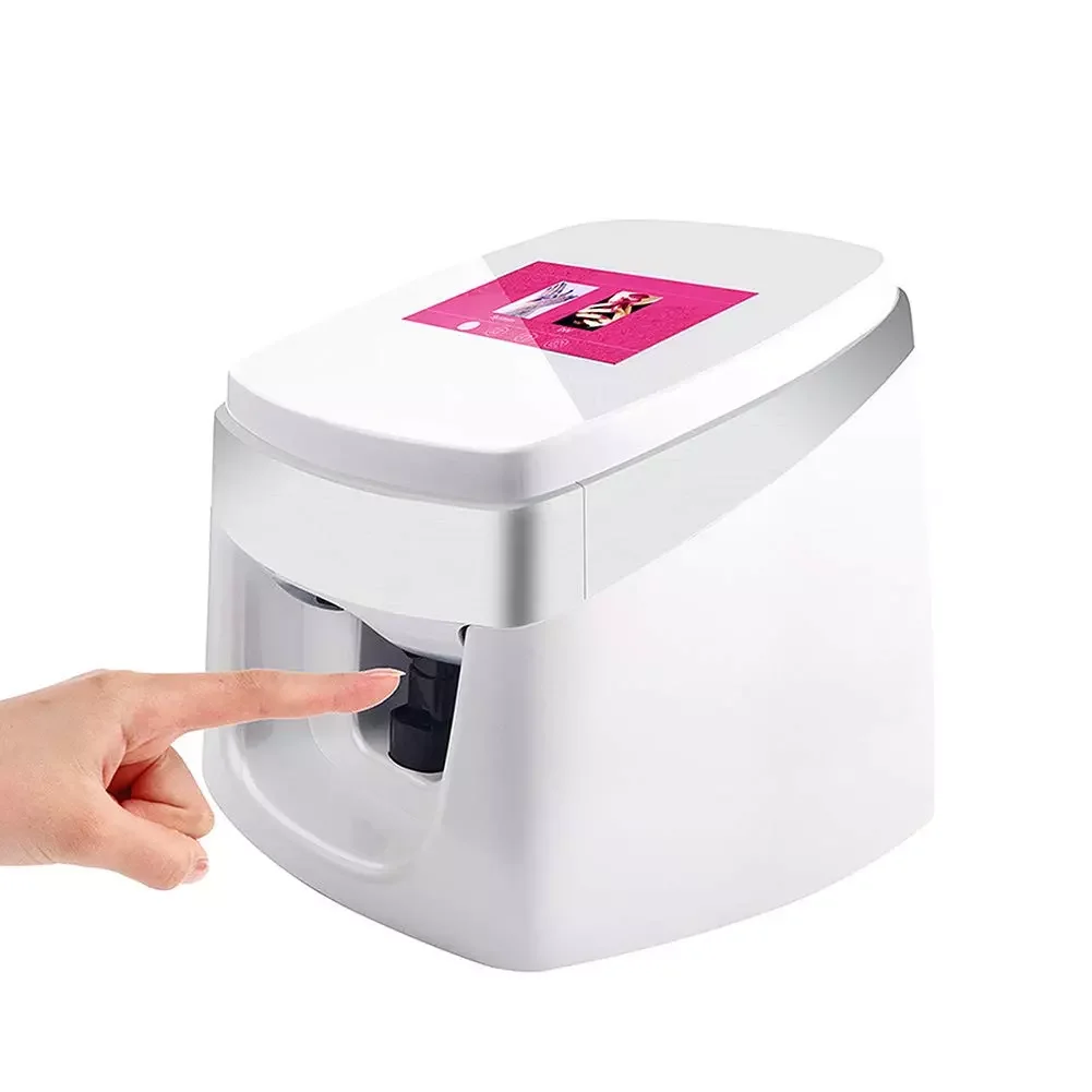 

Operating easily one click nails printer 3d digital nail art photo drawing machine