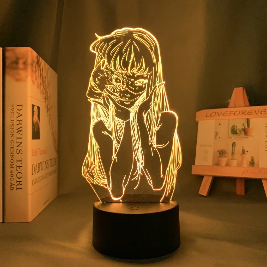 Junji Ito-lámpara 3d de Anime para decoración de dormitorio, luz nocturna, regalo de cumpleaños, colección de Manga Junji Ito, luz Led nocturna