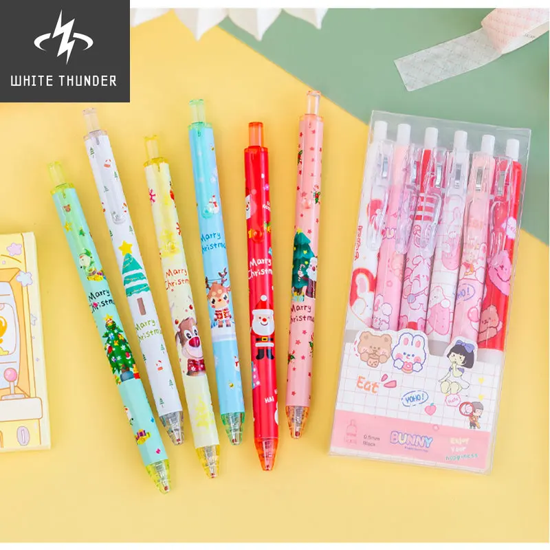 6 шт., ручка для письма, 0,5 мм