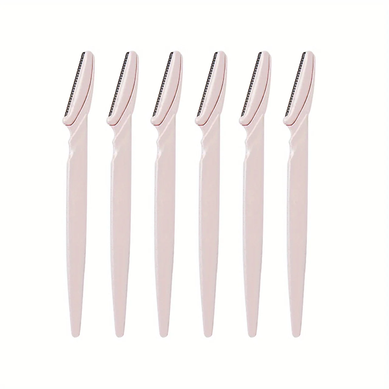 Pink Eyebrow Trimming Razor (Long), Eyebrow Razor Peach Fuzz Removal Kit, Stainless Steel Blade with Protective Cover, Facial Hair Removal Razor