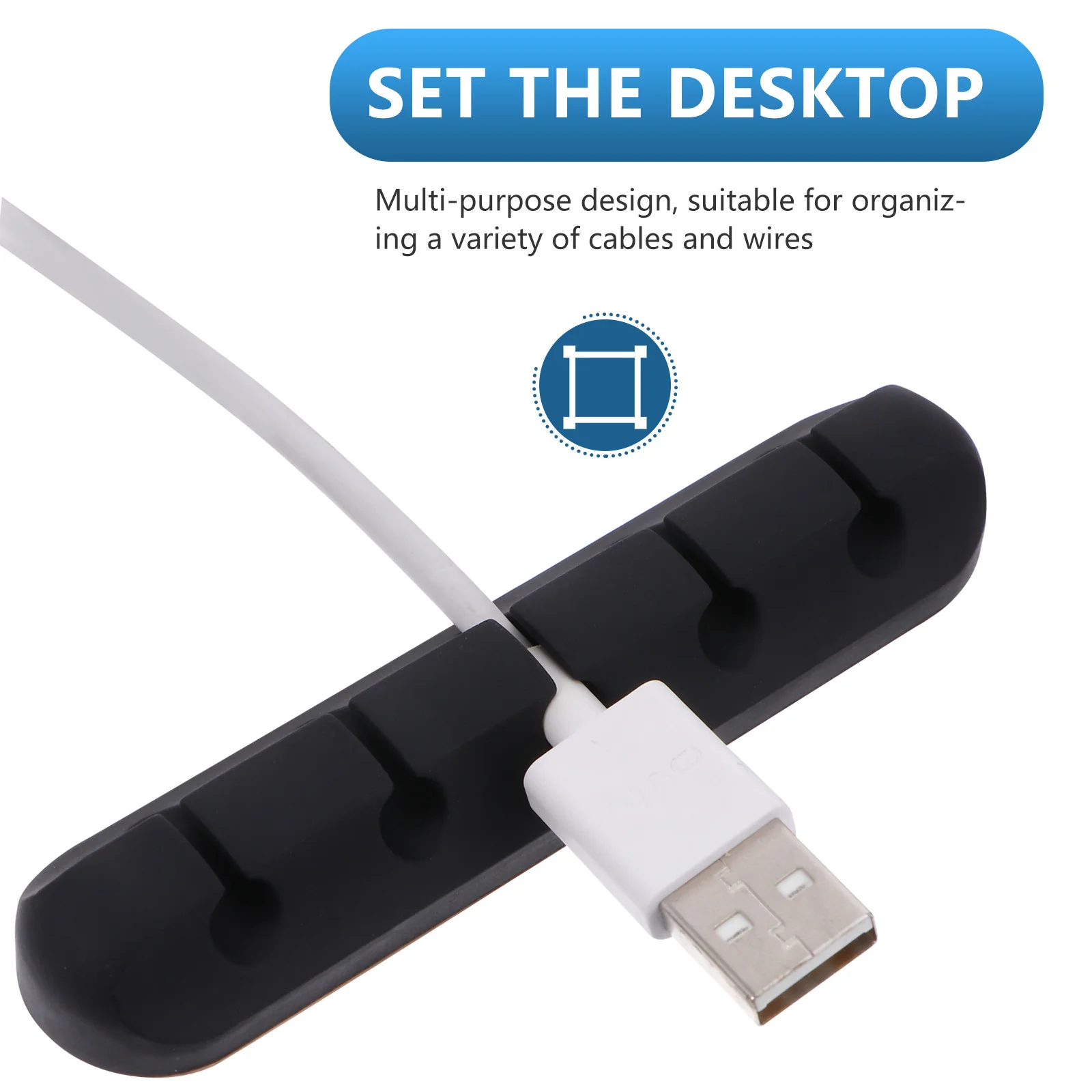 

8Pcs Desktop Cable Winders Self Adhesive Cord Clips Practical Durable Cable Management Tool Self Adhesive Cord Clips