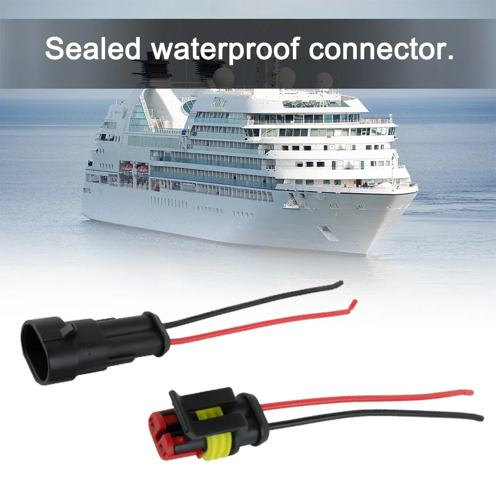 5 Pairs 12V 2 Pin Cable Wire Connector Waterproof Sealed For Electric Vehicle Connector Waterproof Connector Male Female 20AWG