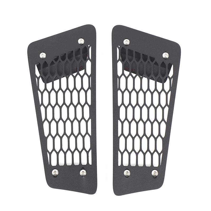 2 قطعة الكربون الصلب الأسود لخزان الجدار العظيم 400 2023 + سيارة الجبهة الضباب ضوء حماية غطاء شبكي ملصقات الزخرفية اكسسوارات