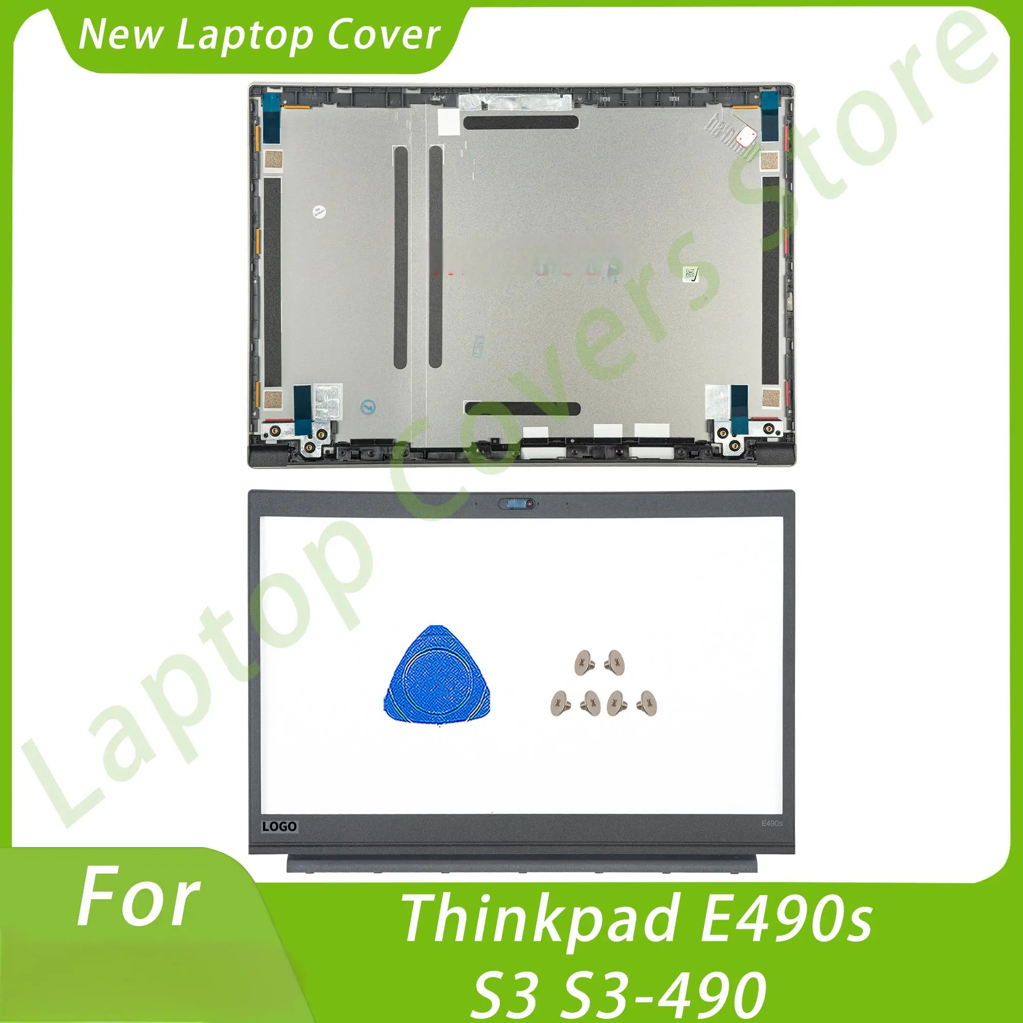 

NEW Cases For Thinkpad E490s S3 S3-490 LCD Back Cover Front Bezel Laptop Parts Replacement Gray