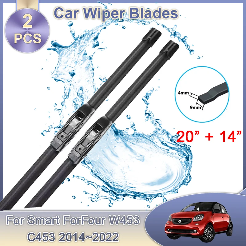 

Car Front Windscreen Wipers For Smart ForFour W453 C453 2014~2022 2017 Auto Window Windshield Wipers Wiper Blades Accessories