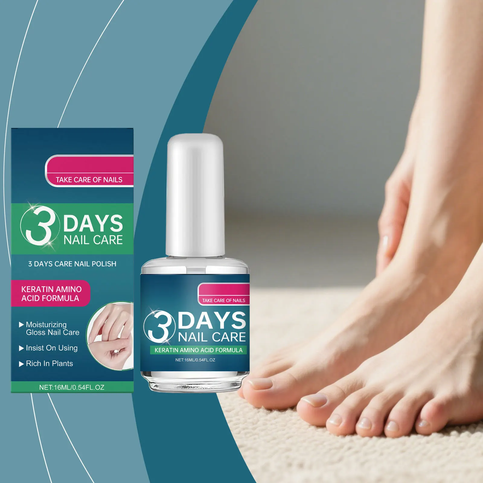 

Nail Care Serum Keratin Strengthener Repair Damaged Brittle Moisturizer Natural Nourishing Revitalizer Glass Shine Cuticle Oil