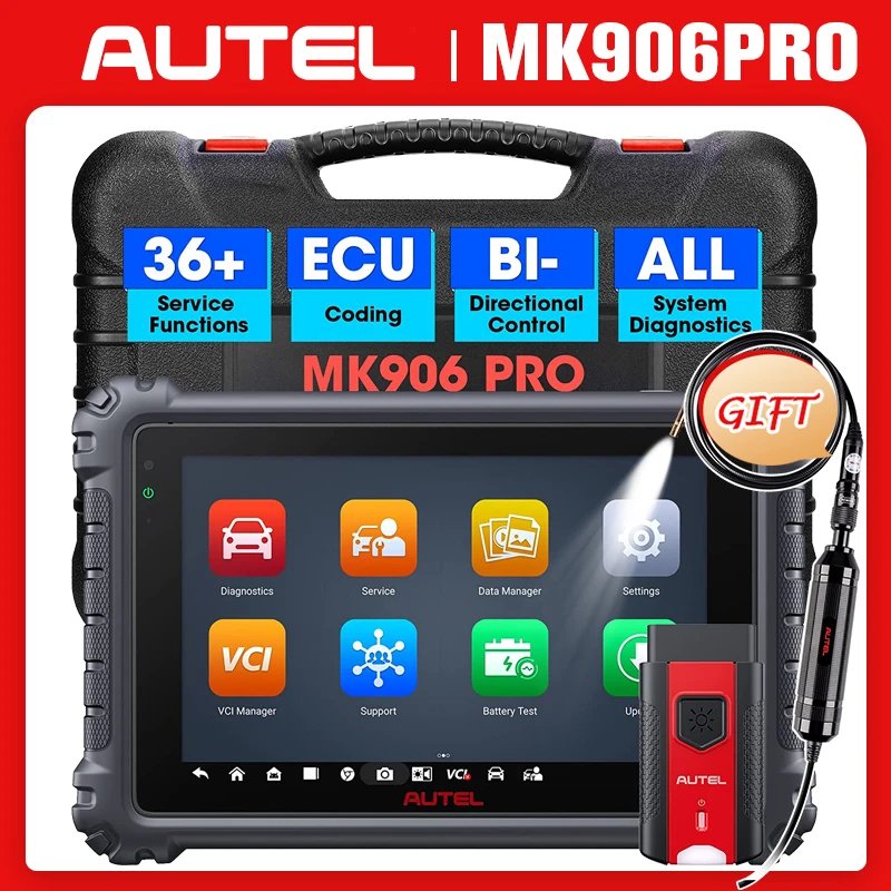 Autel MaxiCOM MK906 Pro MK906PRO Diagnostic Scanner Advanced ECU Coding Diagnostic Tool OBD2 Scanner support Russian cars