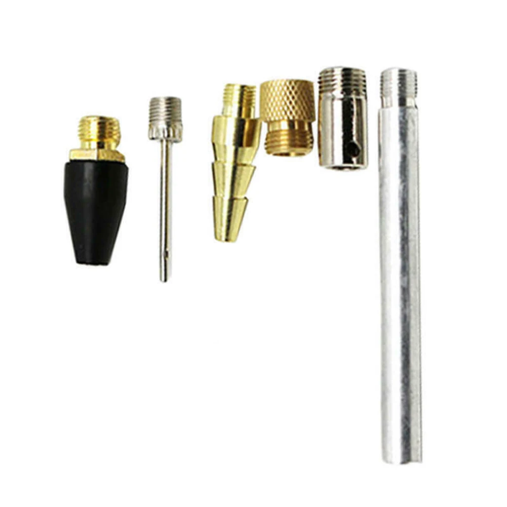 7Pcs/Set Dust Blowing Tool Air Compressor Blow Nozzle Tip Needle Inflation Blower Accessory Kit Zinc Alloy Adapter Nozzles Kit