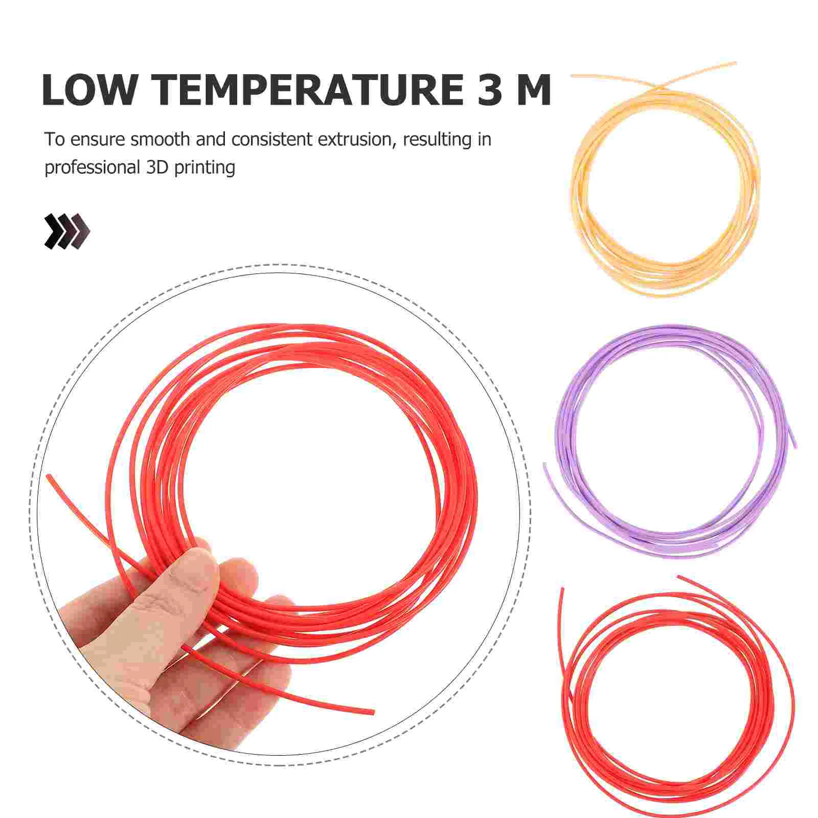 3 Rolls 3D Printing Filament Pla 175mm Color High Temperature Printer Printers Material Pcl Accessories