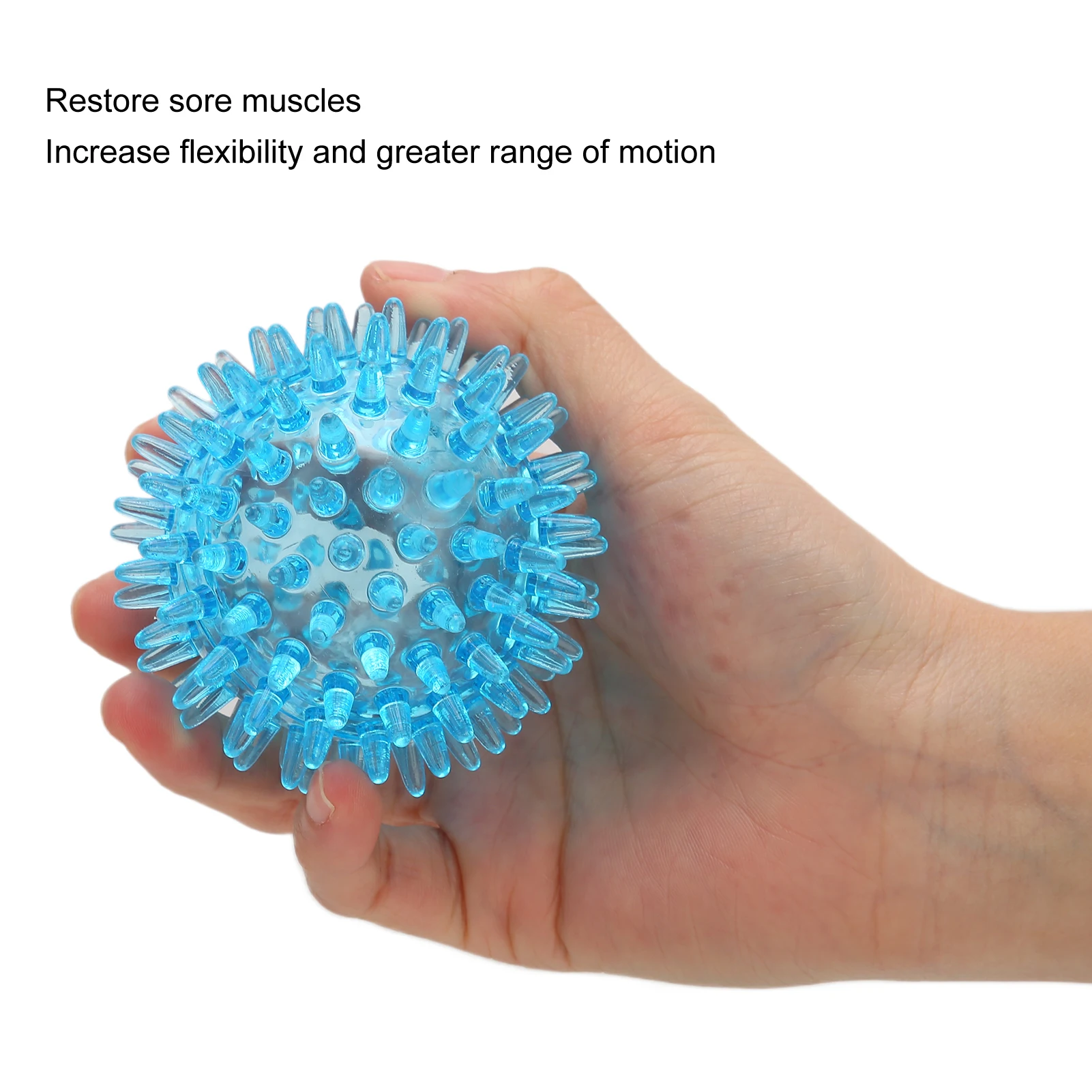 Spiky Ball Hollow Soft trasparente Strength Recovery esercizio antistress palla da massaggio per polso a mano