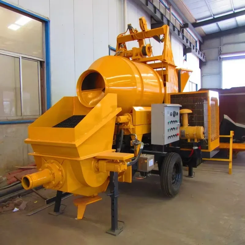 Concrete Mixer and Pump Diesel Engine/Building Construction Concrete Mixer with Pump Machine