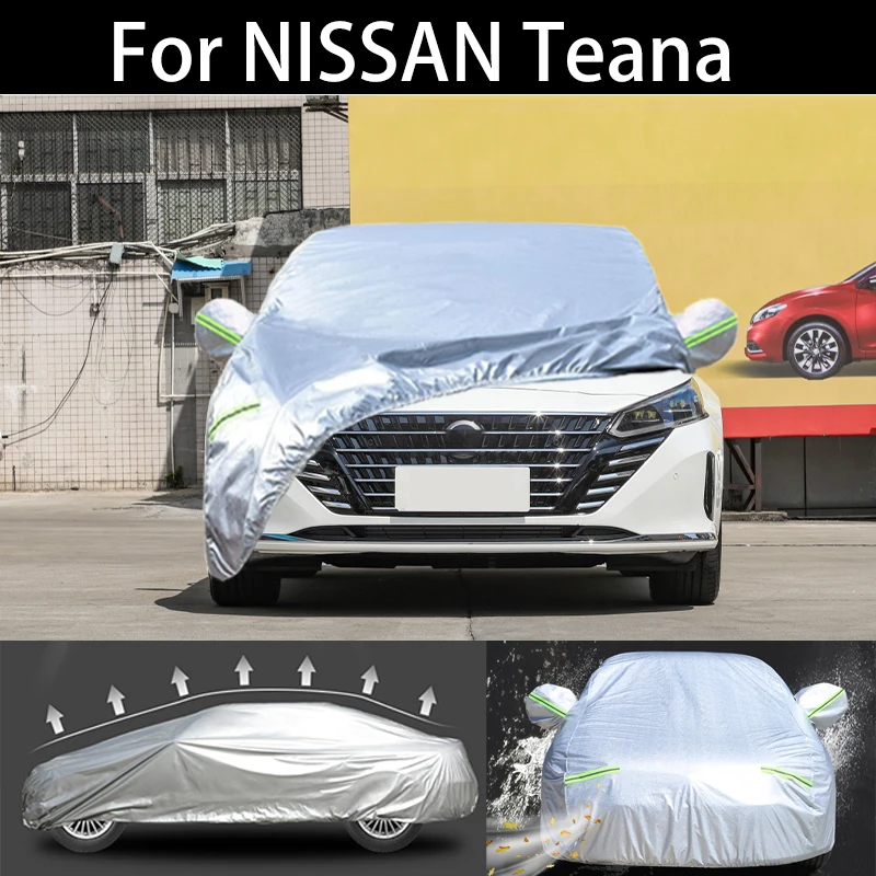 

Зимний автомобильный чехол для NISSAN Teana, пылезащитный чехол для улицы и помещений, защита от УФ, снега, солнца, дождя, водонепроницаемый чехол для автомобиля с Градом