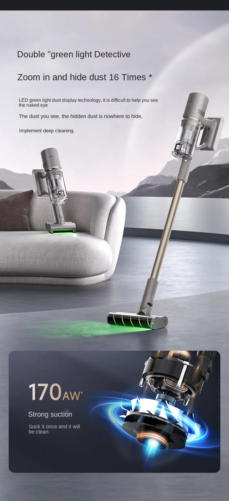 DREAME Z10 Station Intelligent Base Station Dust Collector Space Station Green Light Dust Display