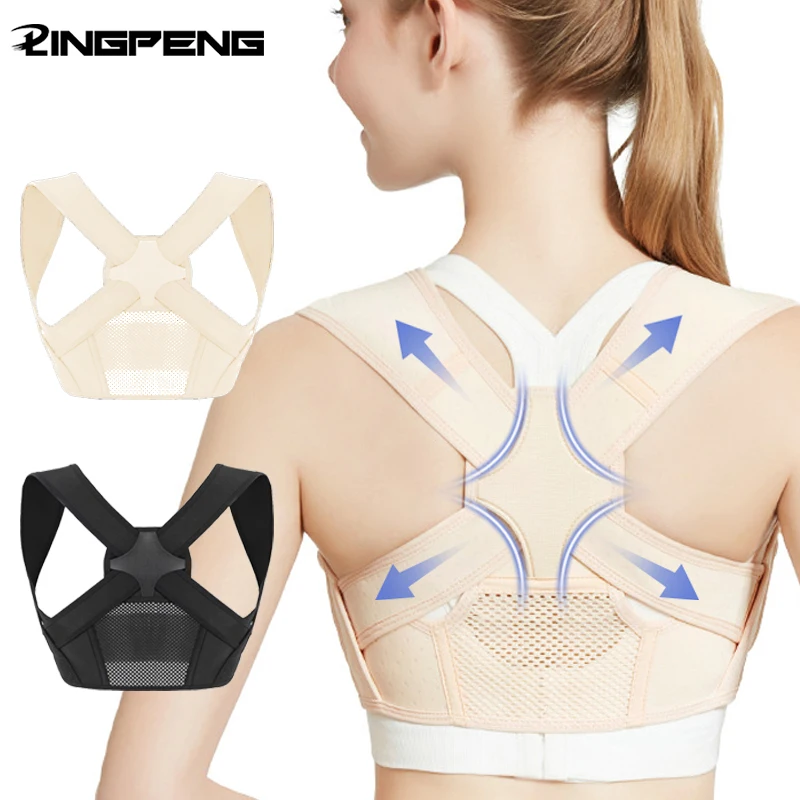 New Hot Posture Corrector Adjustable Back Support Belt Spine Back Shoulder Brace Support Belts