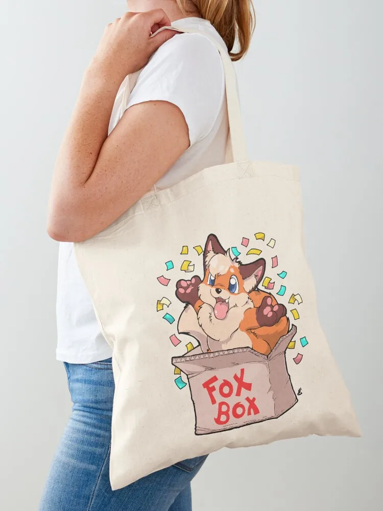 

Fox Box Tote Bag shopping bags foldable Canvas bag for women women bag Gift bags