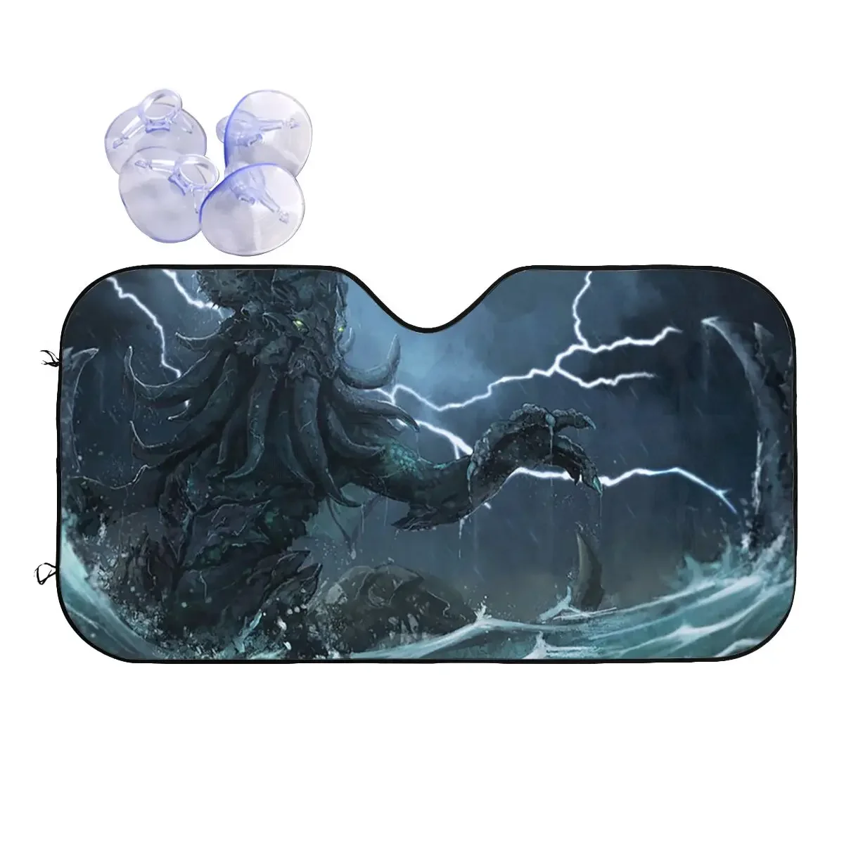 

Восхождение великого Ктулху Солнцезащитный козырек на лобовое стекло Лавкрафт и Ктулху Автомобильный передний блок Окно Крышка лобового стекла Солнцезащитная занавеска