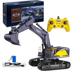 1: 14 Large 22 Channel RC Excavator Alloy Version 2.4g Wireless Large Remote Control Car Engineering Vehicle Excavator Toy