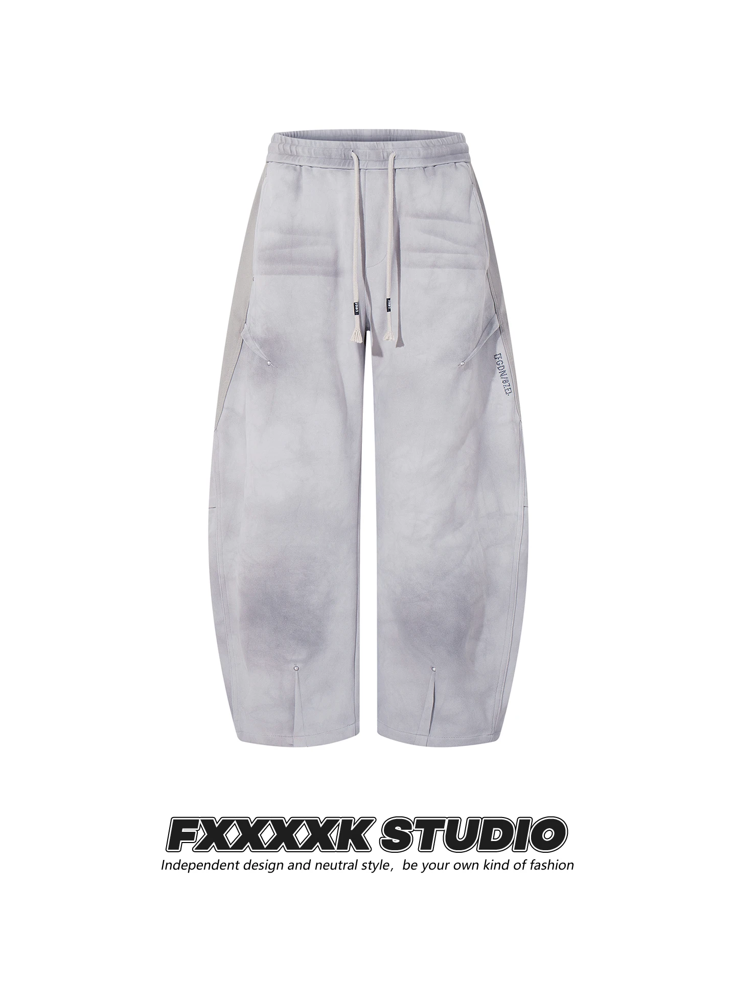 

FXK Original High Street Casual Loose Wide Leg Pants Men's Dyed BF Sweatpants Vintage Waed Knife Pants Youth Leisure