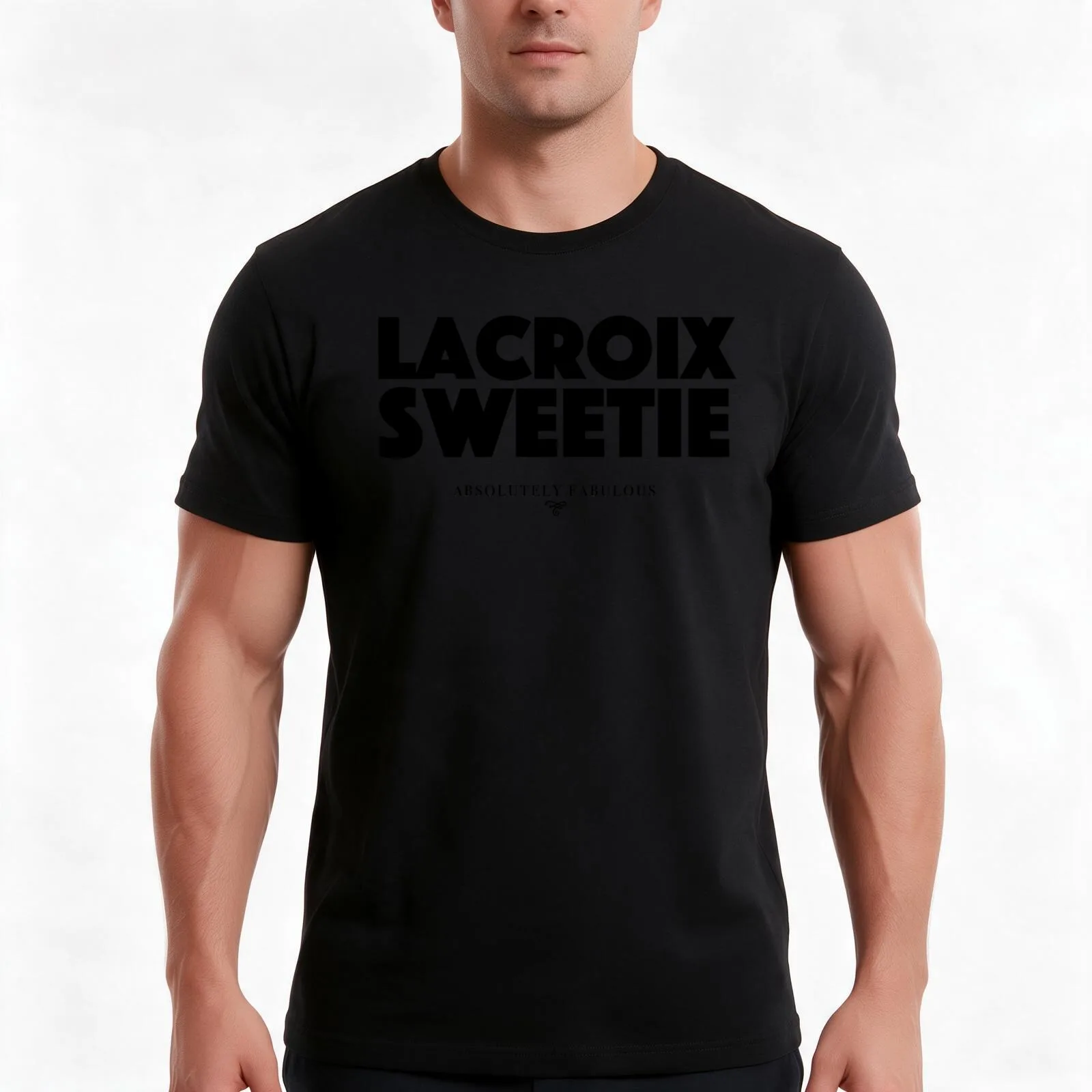 Absolutely Fabulous - Lacroix Sweetie Fitted Scoop T-Shirt, Summer Casual Cotton Tee, Oversized Streetwear Tops, 100% Cotton