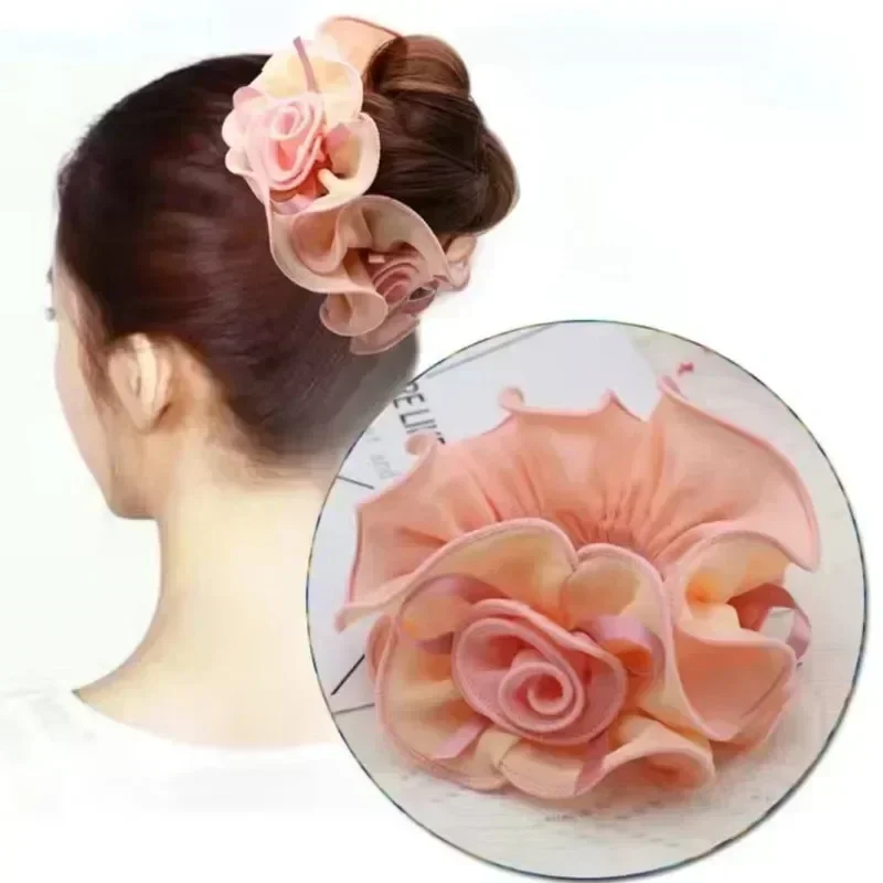 Elastic  for Hair Flower Scrunchie  New Pearl   Pезинка Для Волос   Резинки Для Волос  Korean Accessories  스프링머리끈 Hair Ties